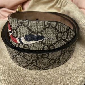 Gucci GG Supreme King Snake belt Size 80